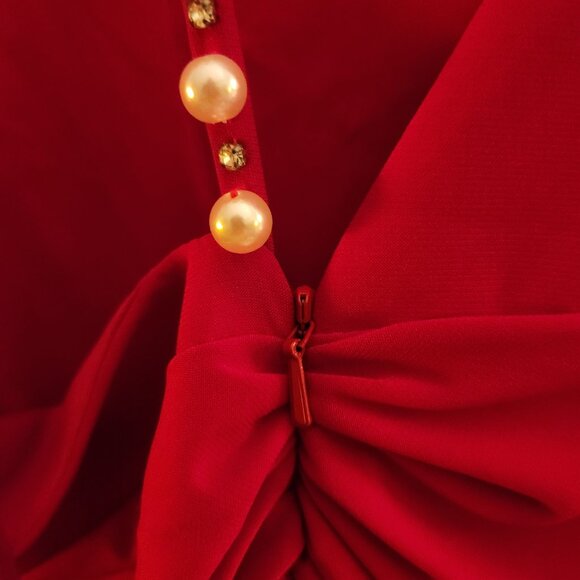 IEENA for Mac Duggal NWT Designer Red Dress 12 - Picture 6 of 9